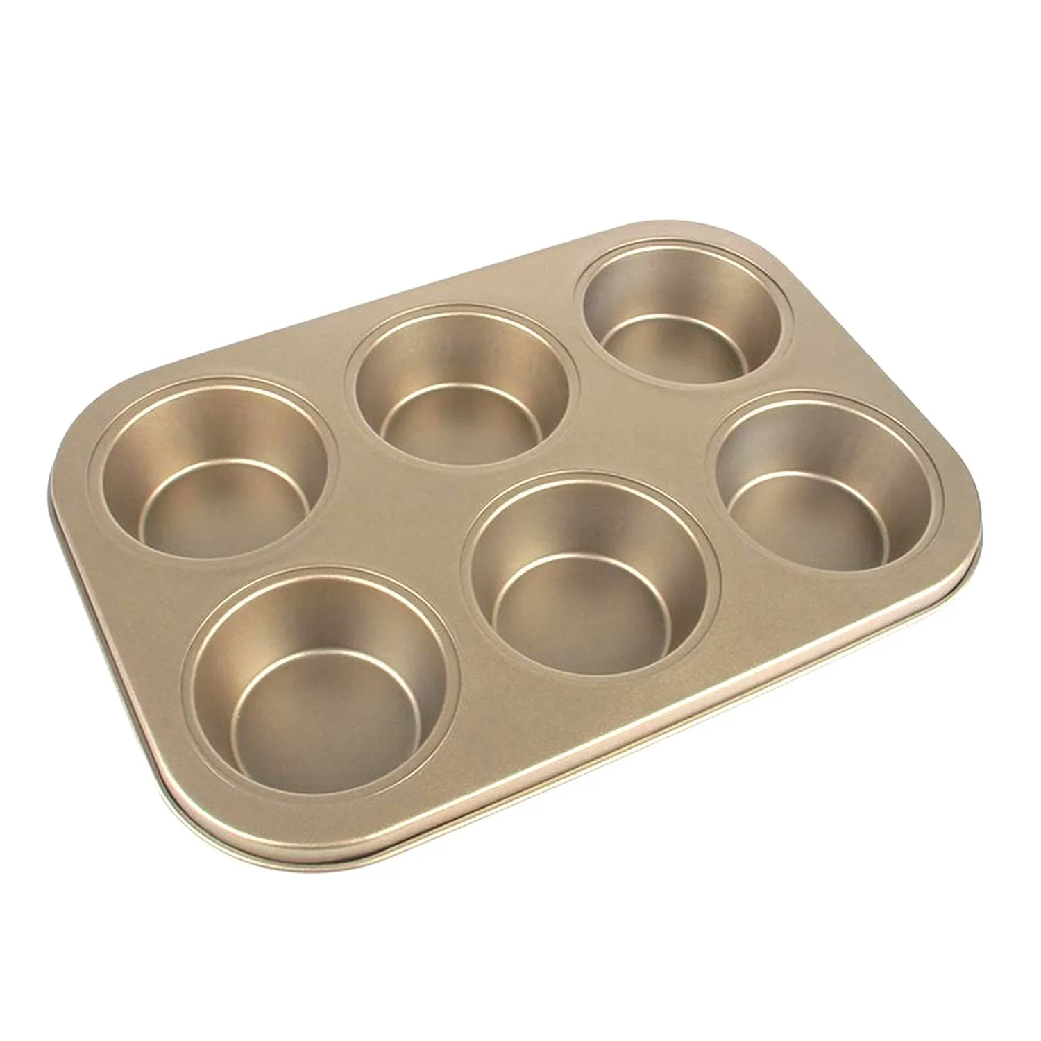 2573 Round Shape Carbon steel Muffin Cupcake Mould Case Bakeware