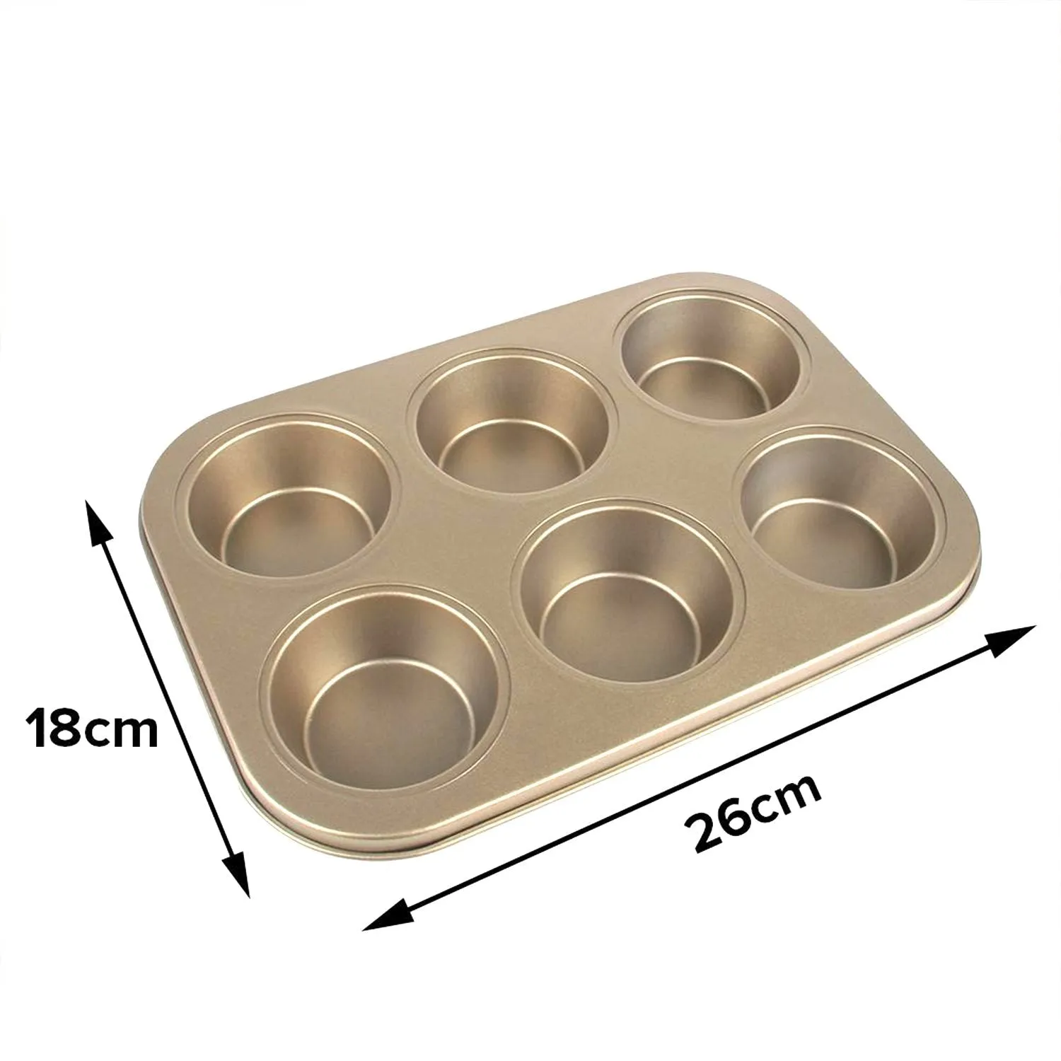 2573 Round Shape Carbon steel Muffin Cupcake Mould Case Bakeware