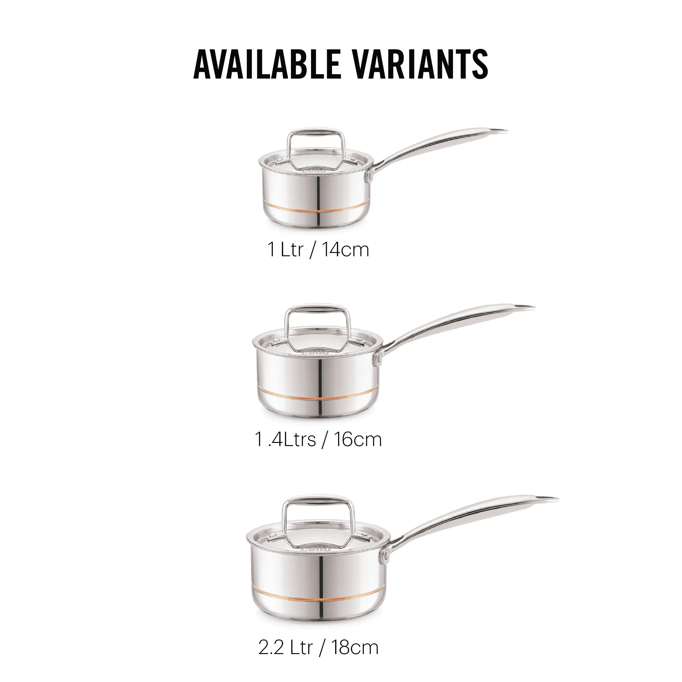 5-Ply Stainless Steel Sauce Pan with Lid