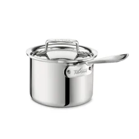 All-Clad d5 2 Qt Sauce Pan with Lid, Polished Stainless Steel