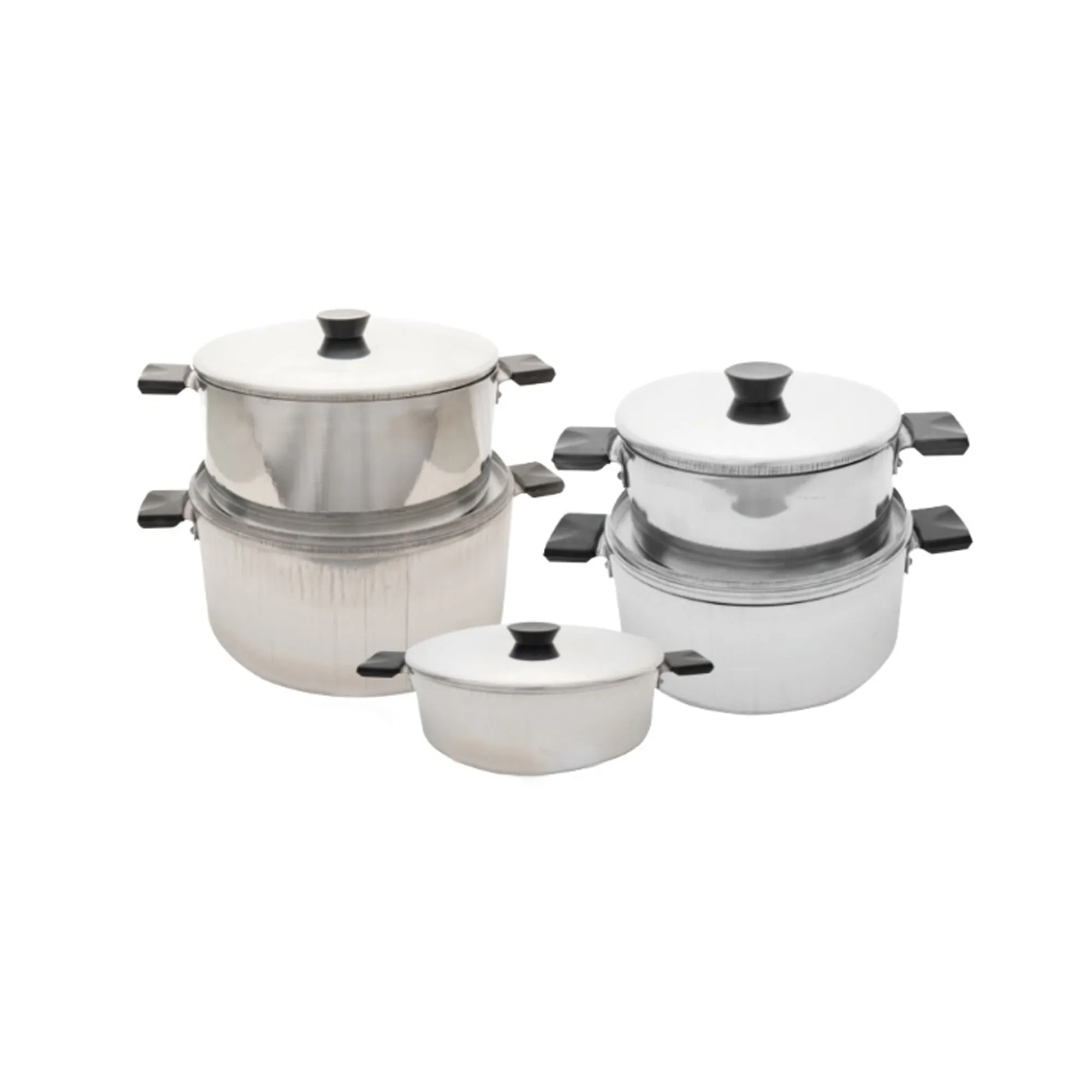 Alpha Cookware 10 Piece Aluminium Cookware Set Silver