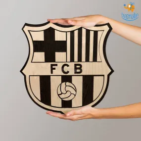 Barcelona Engraved Wooden Crest