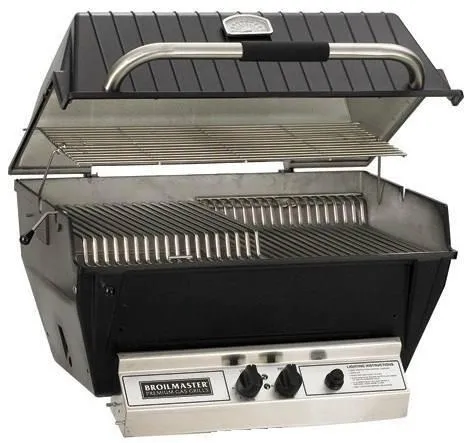 Broilmaster Premium Series 27-Inch Built-In Liquid Propane Grill with 2 Standard Burners in Black (P3XF)