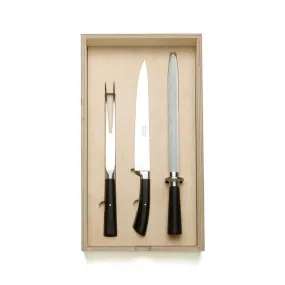 Carving Knife Set with Black Handle