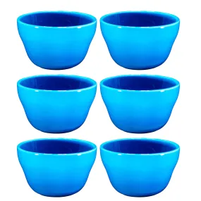 Ceramic 8 Oz Dessert Bowls - Set of 6 (Gradient Orange