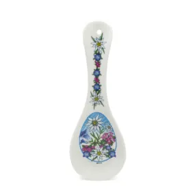 Ceramic Spoon Rest: Edelweiss Flower