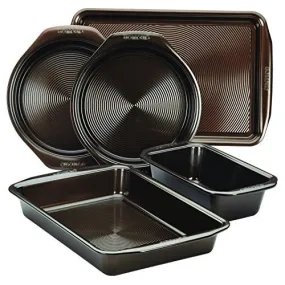 Circulon 5 Piece Symmetry Non-Stick Bakeware Set, Chocolate