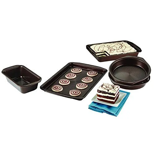 Circulon 5 Piece Symmetry Non-Stick Bakeware Set, Chocolate