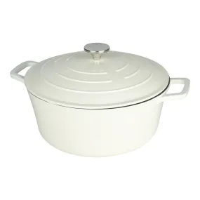 Commichef Cast Aluminium 28cm Round Casserole - Cream