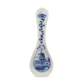 Delft Blue Windmill Ceramic Spoon Rest