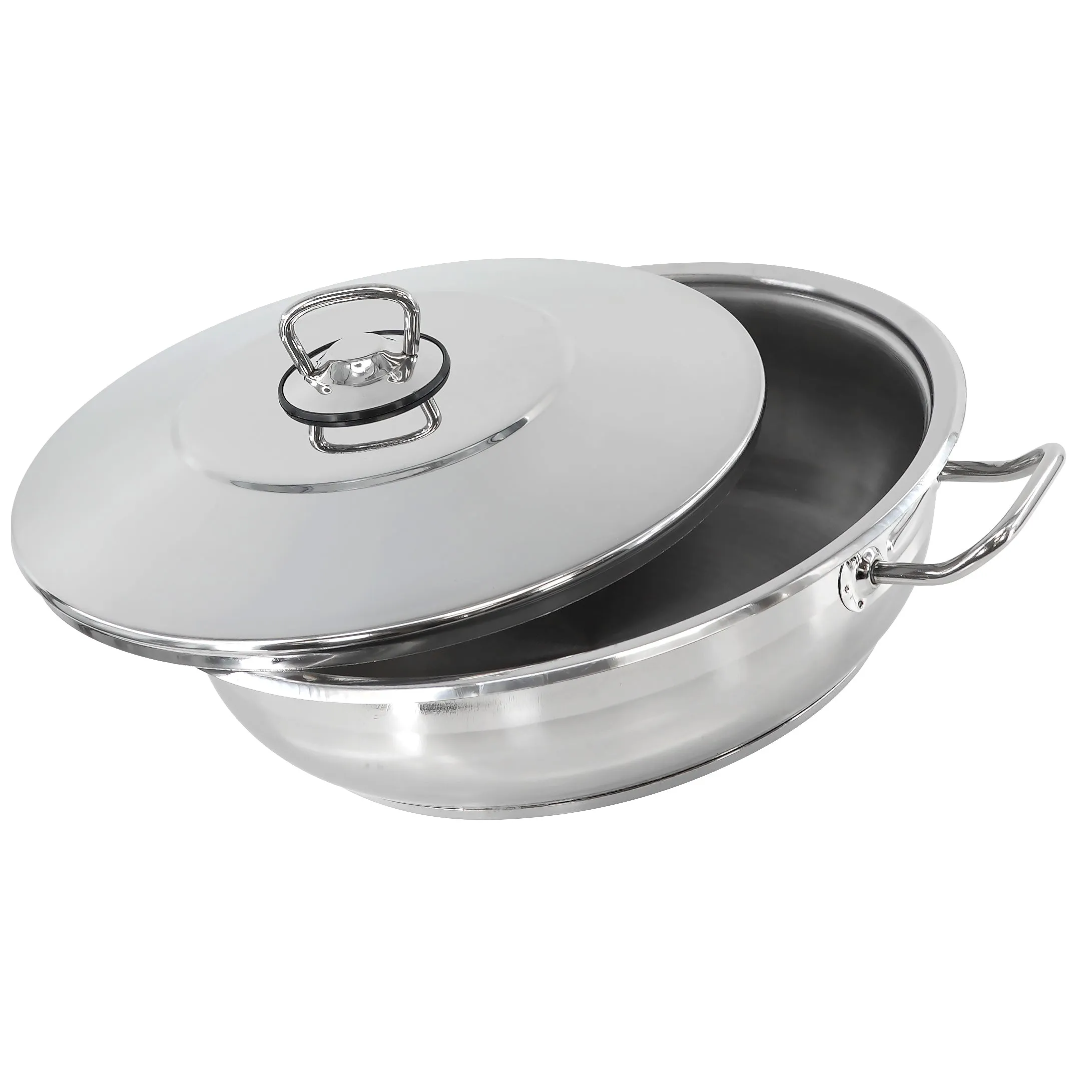 Gastro Shallow Pot With Lid 28 x 8 cm