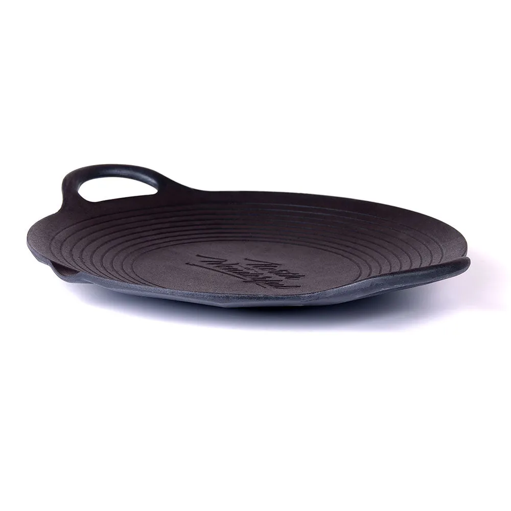 Heavy-Duty Cast Iron 36cm BBQ Grill Pan with Handles