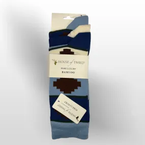 House of Tweed Pure Luxury Mens Bamboo Socks | Dark Blue 3 Pairs