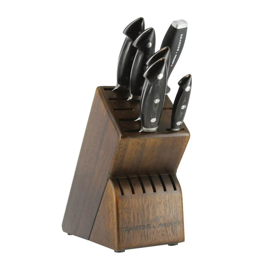 KRAMER by ZWILLING Damascus Stainless 7-piece Knife Block Set