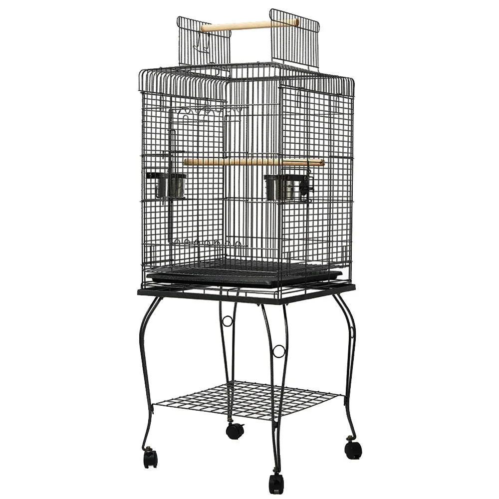 Large Anti-Rust Bird Cage w/ Feeders & Storage - i.Pet