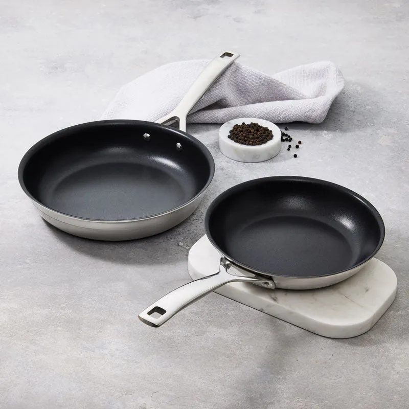 Le Creuset 3-ply Stainless Steel 2-piece Frying Pan Set 20cm & 24cm