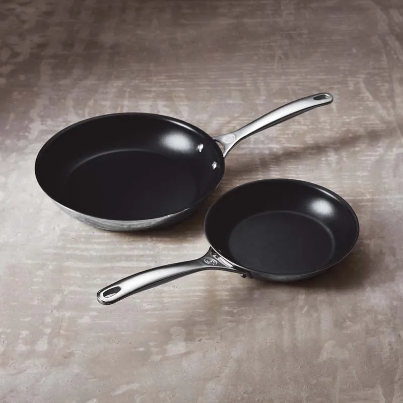 Le Creuset Signature Stainless Steel Non-Stick Frying Pan Set 20cm and 26cm