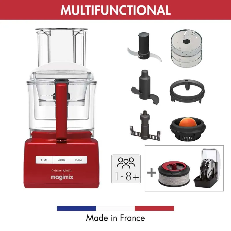 Magimix 5200XL Premium Food Processor Red