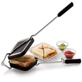 Magnus Non-Stick Crunchy Sandwich Toaster with Durable Cast Iron Build, Ideal for Gas and Induction, Comes with an Ergonomic Bakelite Handle for Easy Grip