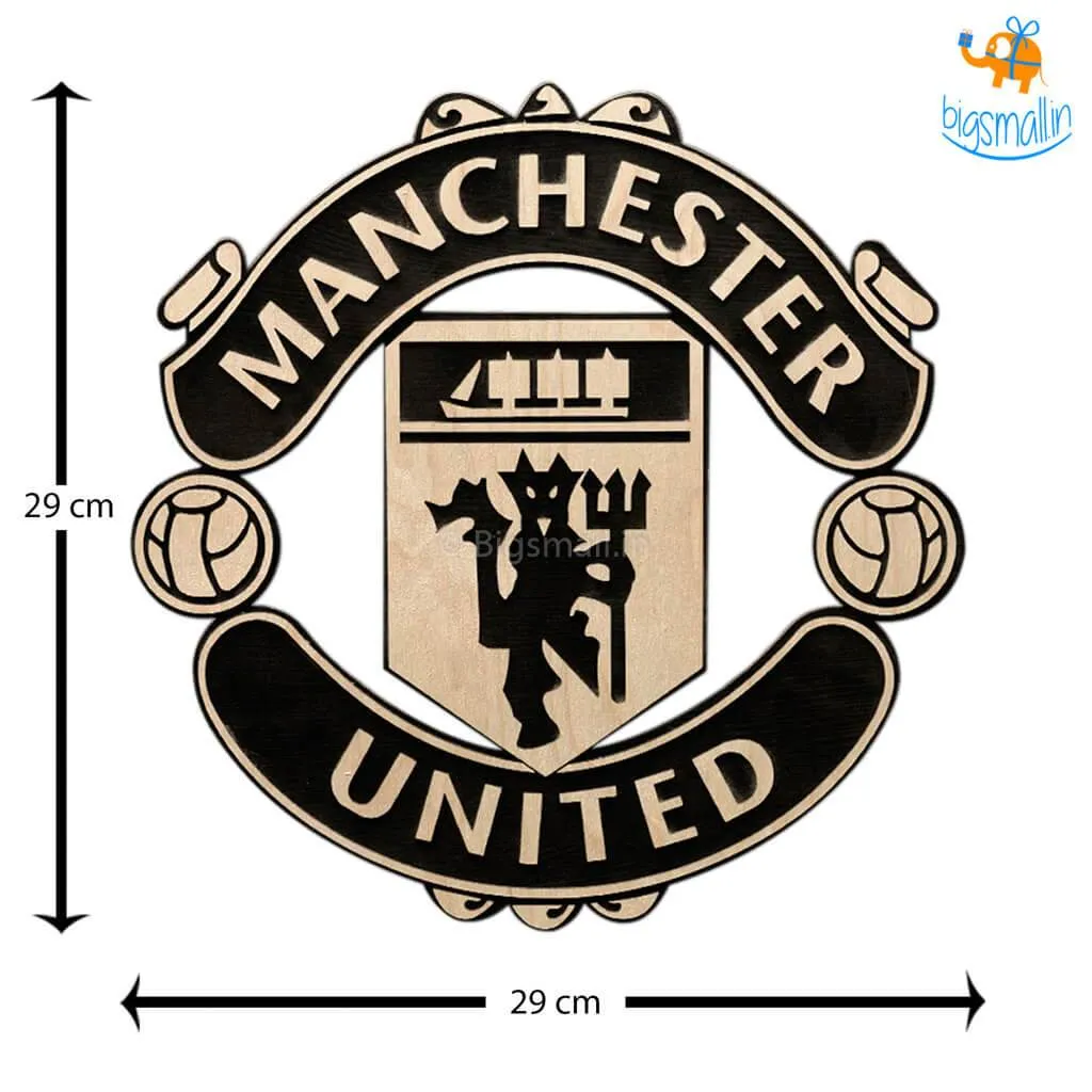 Manchester United Engraved Wooden Crest