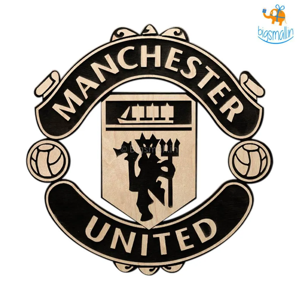 Manchester United Engraved Wooden Crest