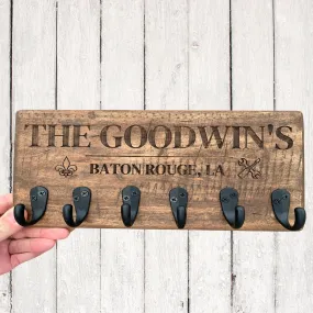 Personalized Farmhouse Keychain Holder