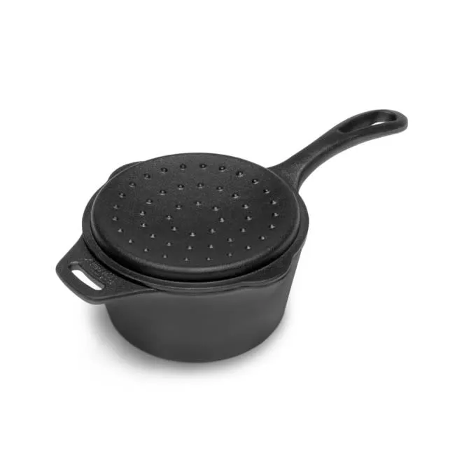 Petromax Cast-Iron Saucepan with lid Kr1 Black | Buy Petromax Cast-Iron Saucepan with lid Kr1 Black here | Outnorth