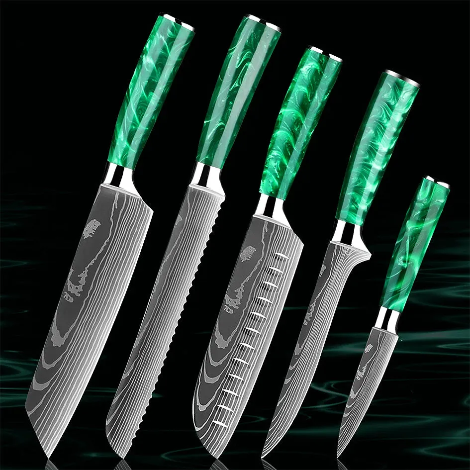 Razor Sharp Kitchen Knife Green