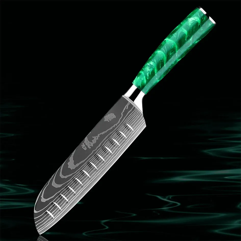 Razor Sharp Kitchen Knife Green