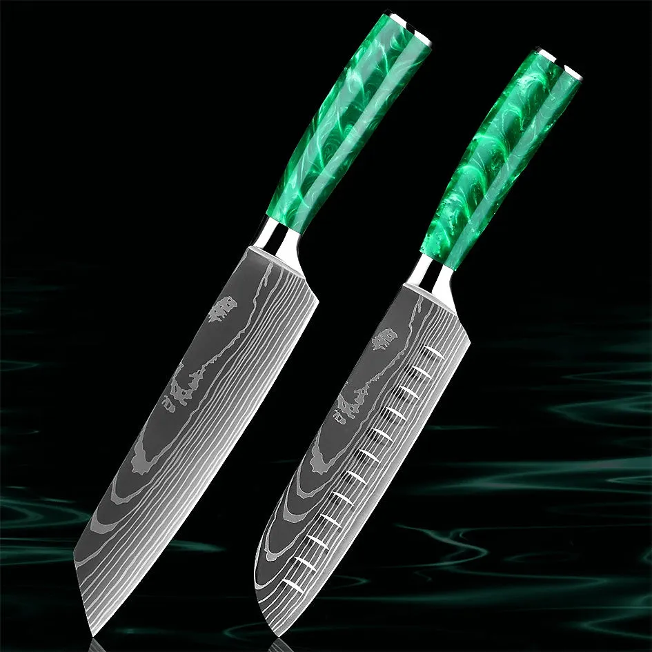 Razor Sharp Kitchen Knife Green