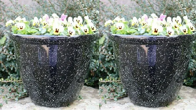 Round Gloss Honey Garden Pot | Set of 2