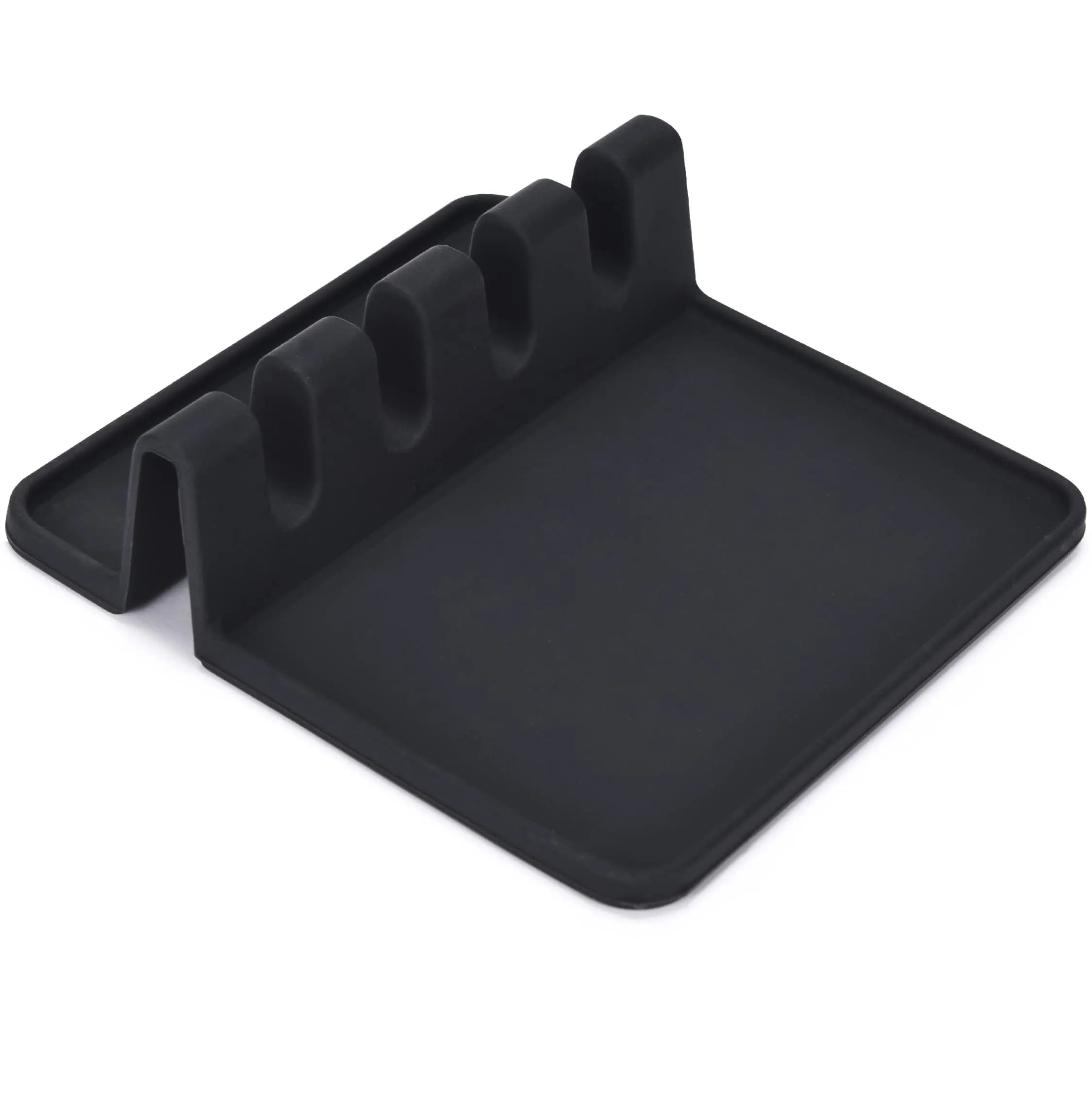 Silicone Utensil Rest With Drip Pad - Modern Design Spoon Rest For Kitchen