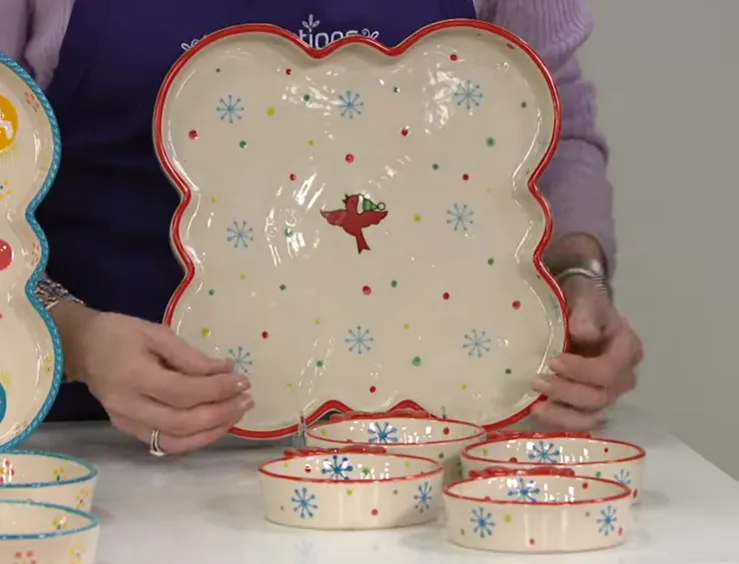 Temp-tations Figural Brulee & Baker Set, Winter Whimsy Pattern