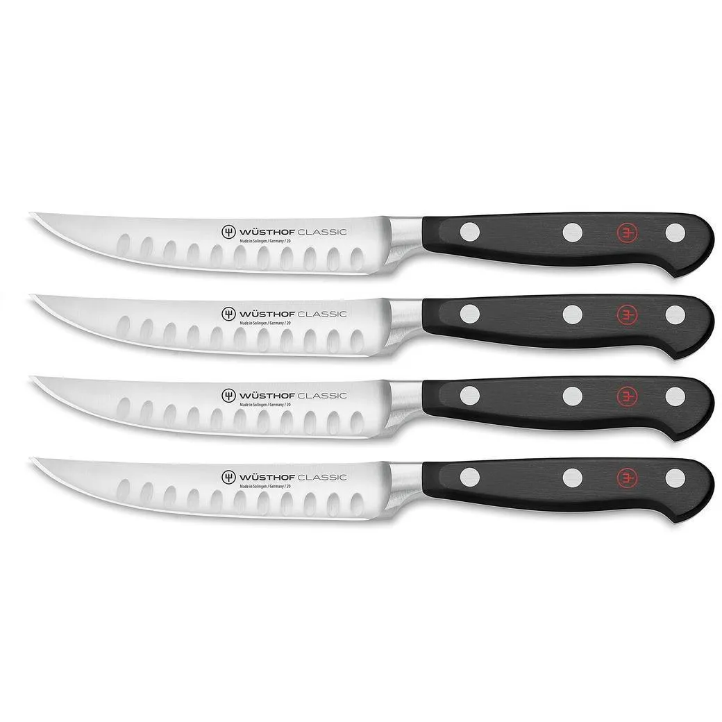 Wusthof Classic 4-piece Hollow Edge Steak Knife Set