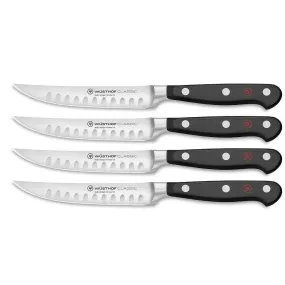 Wusthof Classic 4-piece Hollow Edge Steak Knife Set