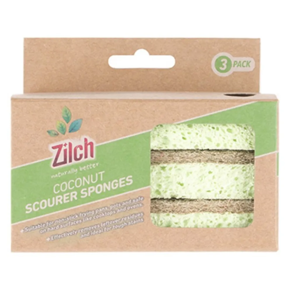 Zilch Naturally Better Sisal Cellulose Sponges 3pcs